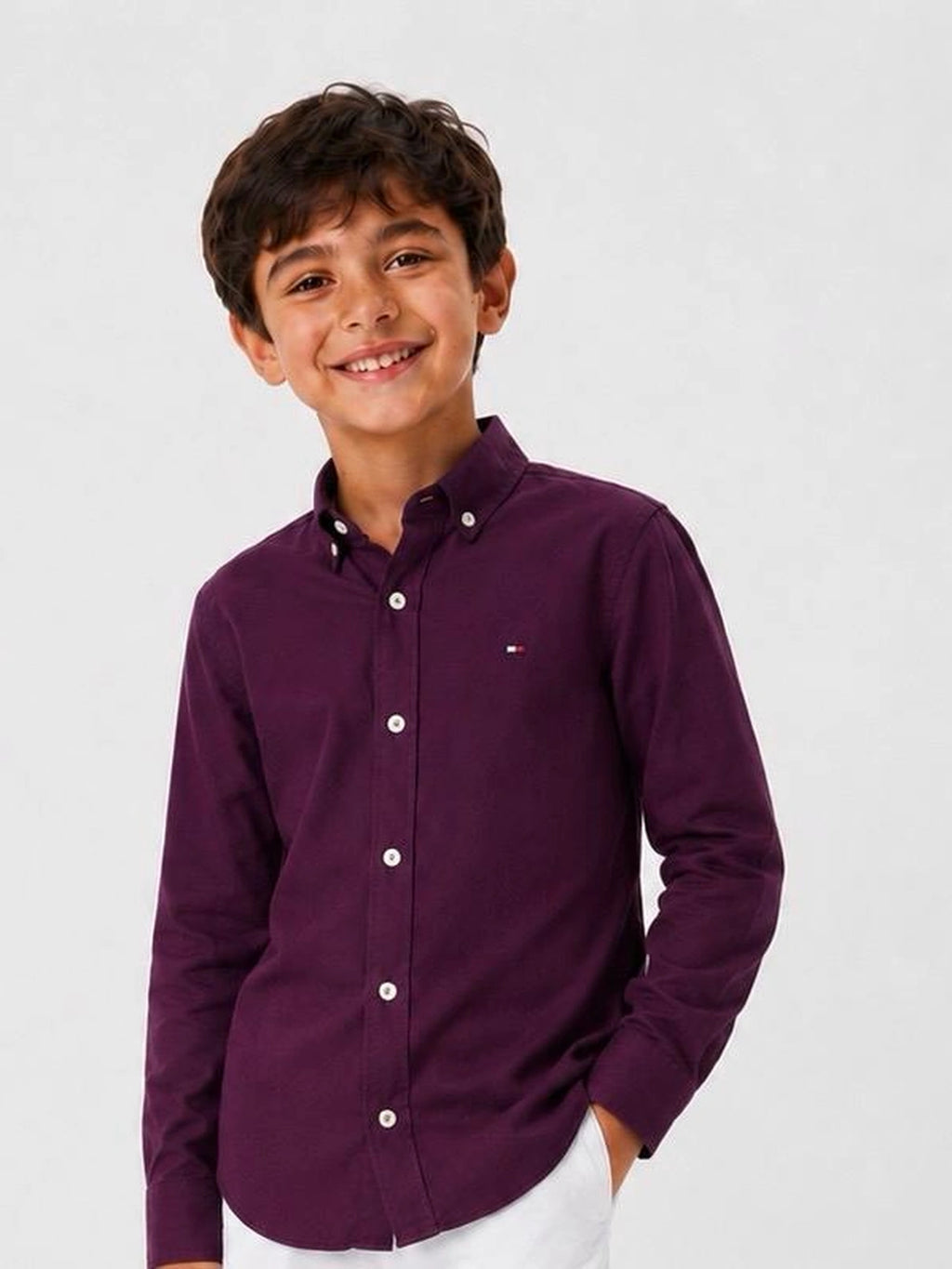 Classic Burgundy Button-Up