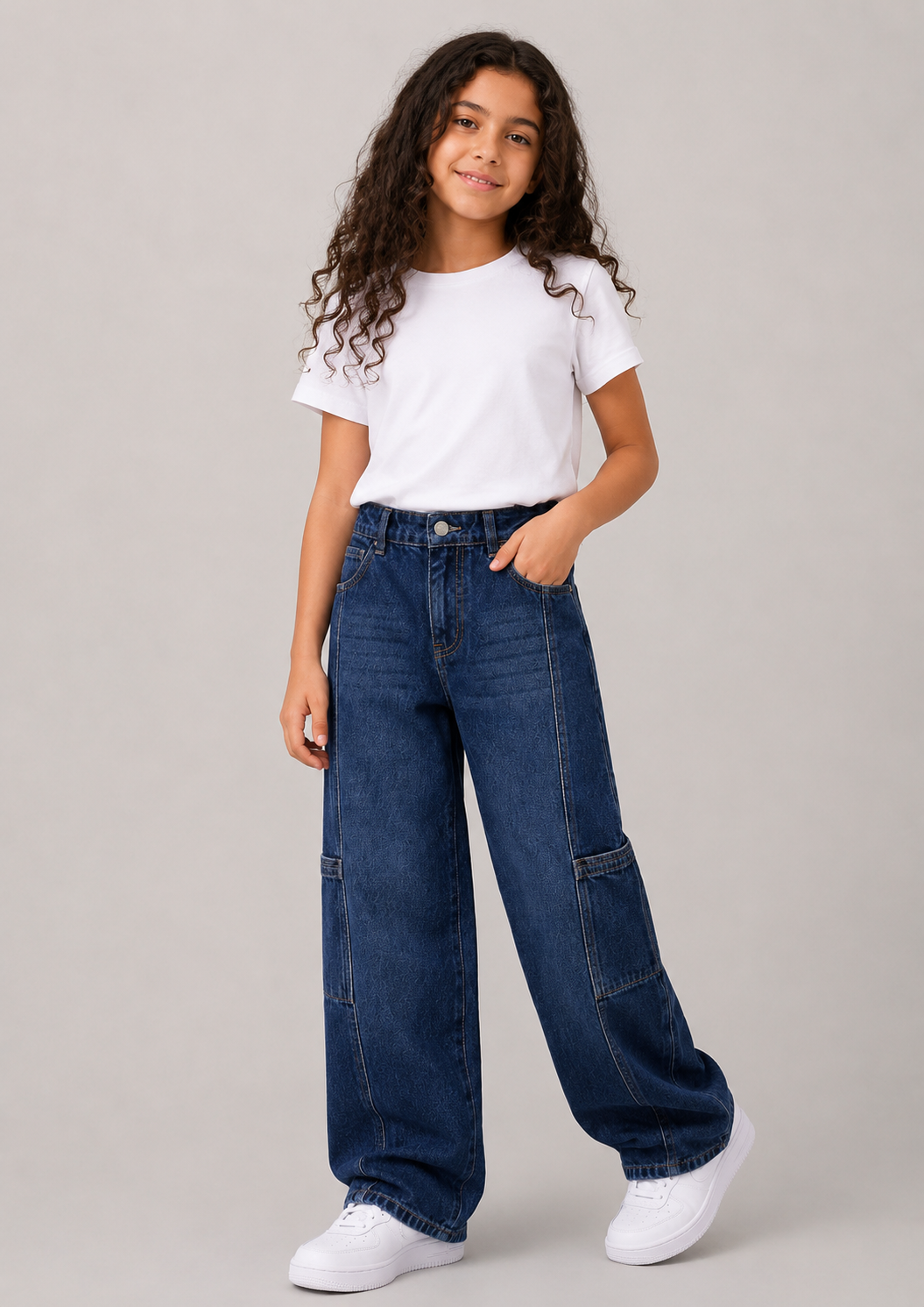 Midnight Cargo Wide Jeans