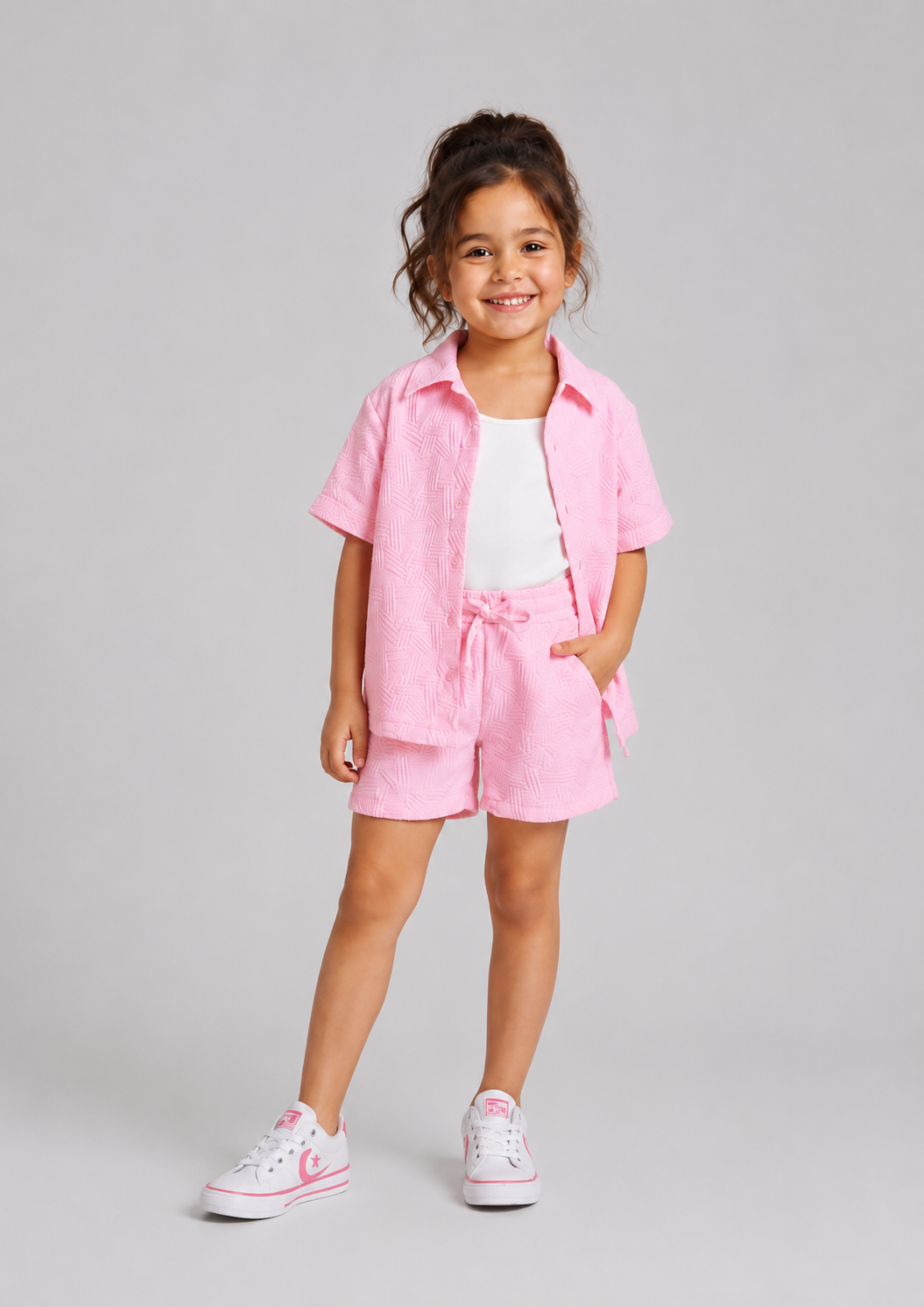 Bubblegum Pink Shorts Set