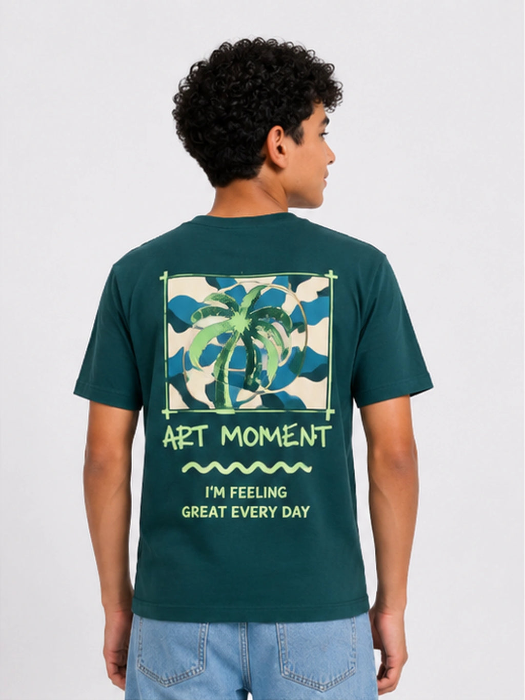 Dark green art Moment Graphic T-Shirt