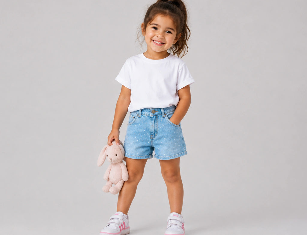 Sparkle denim short