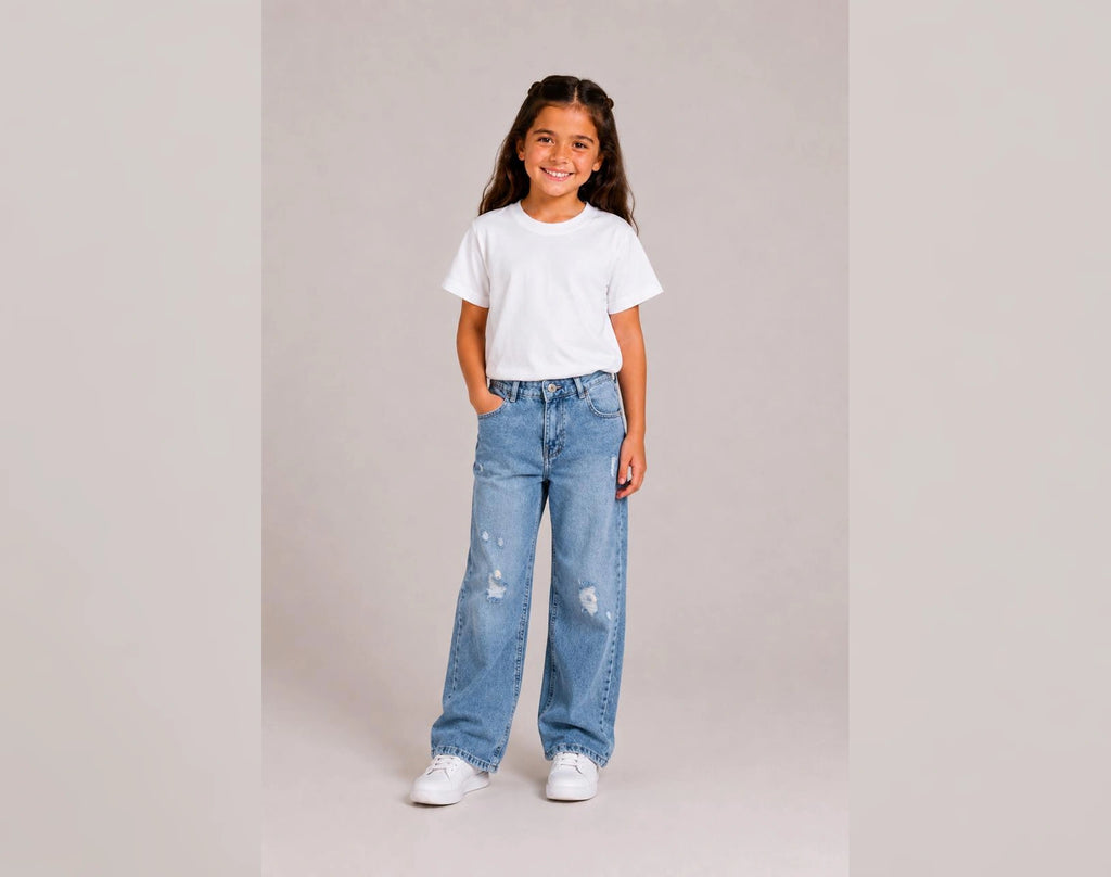 Girls Baggy Denim Jeans