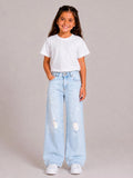 Girls Baggy light blue Denim Jeans