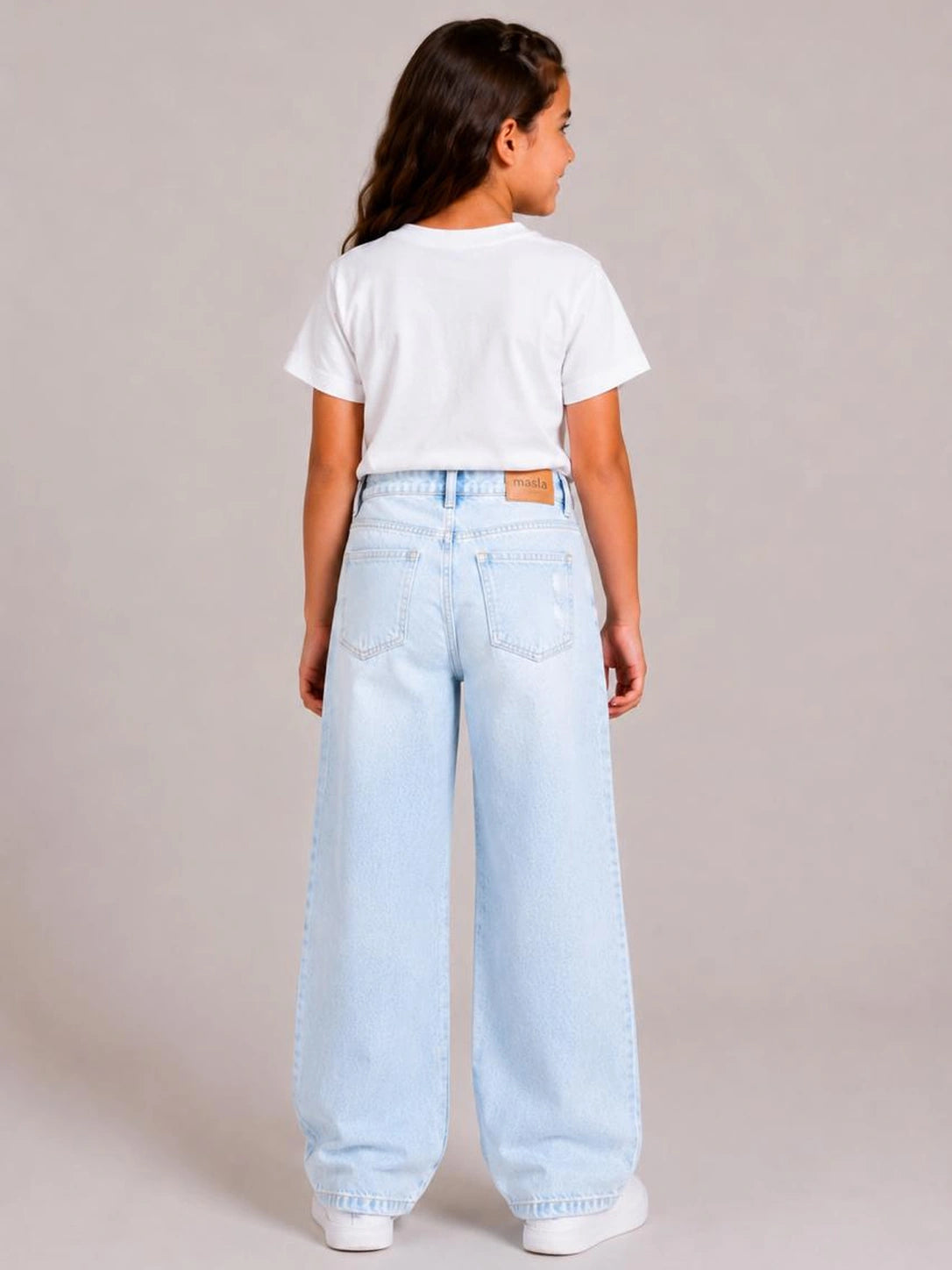 Girls Baggy light blue Denim Jeans