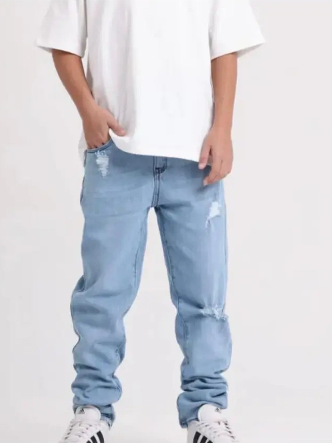 Sky blue light skinny jeans