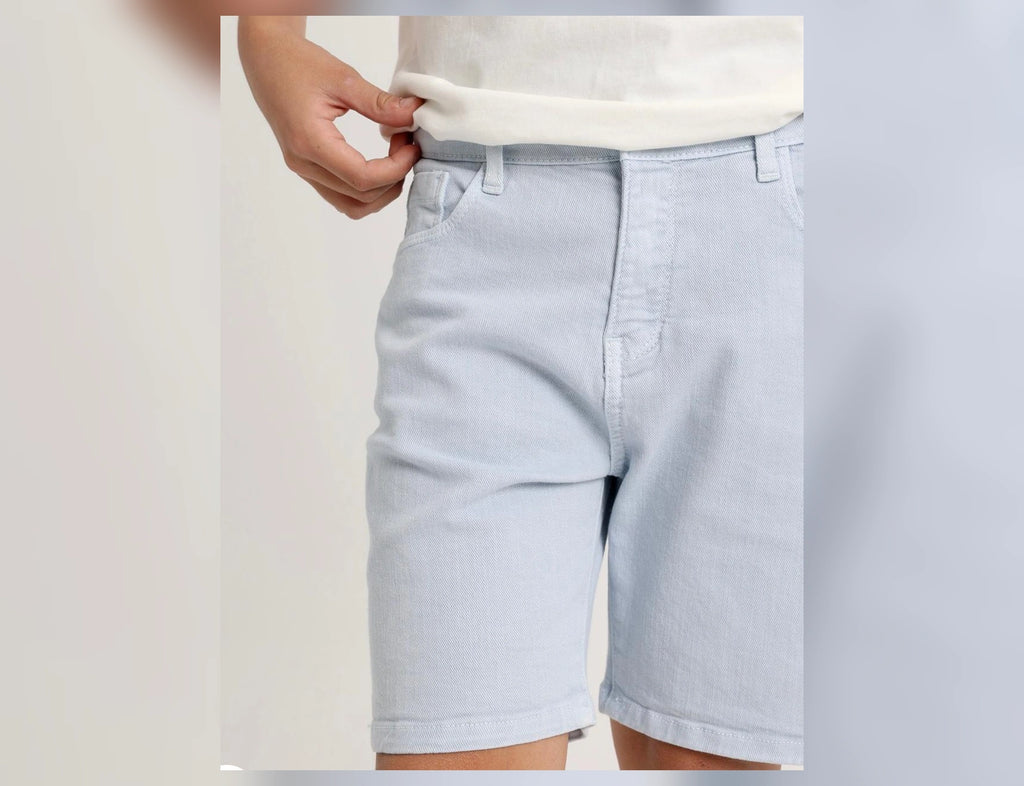 Baby-blue Light Denim Shorts