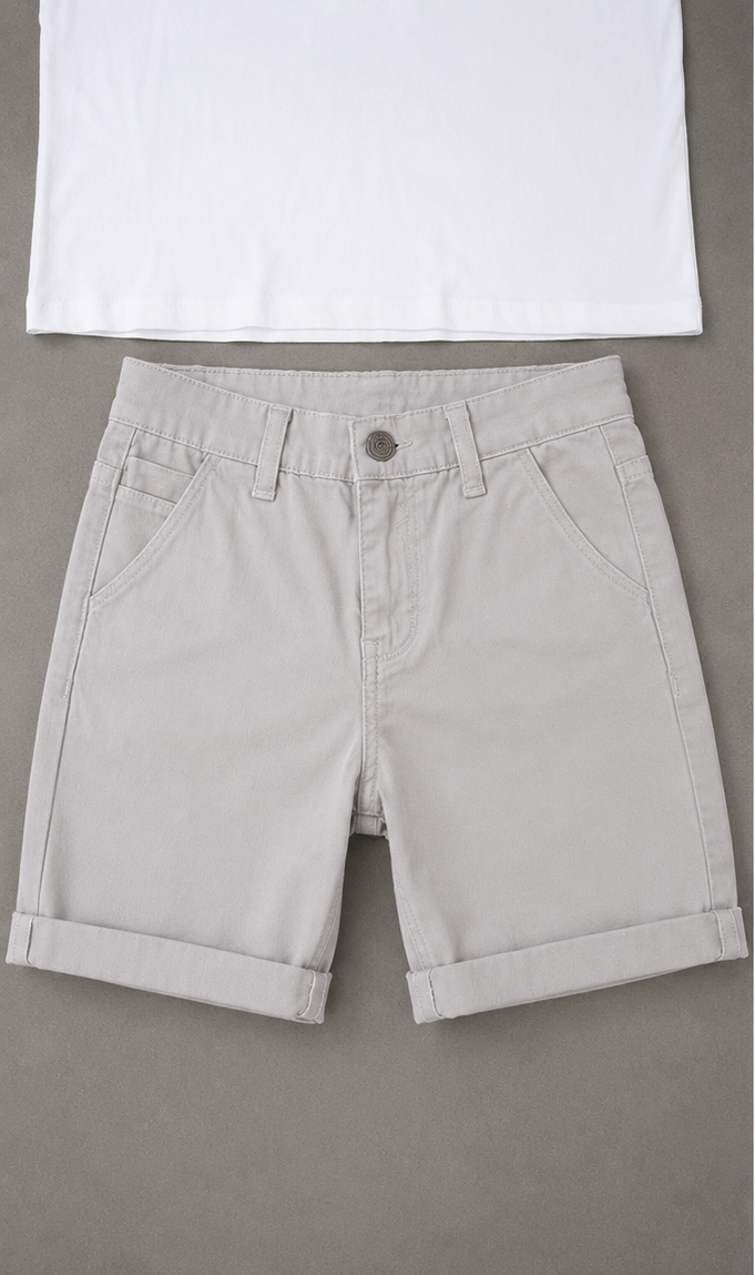 grey boys summer denim shorts