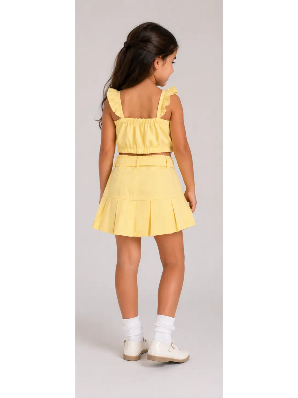 Yellow Ruffle Skirt Set