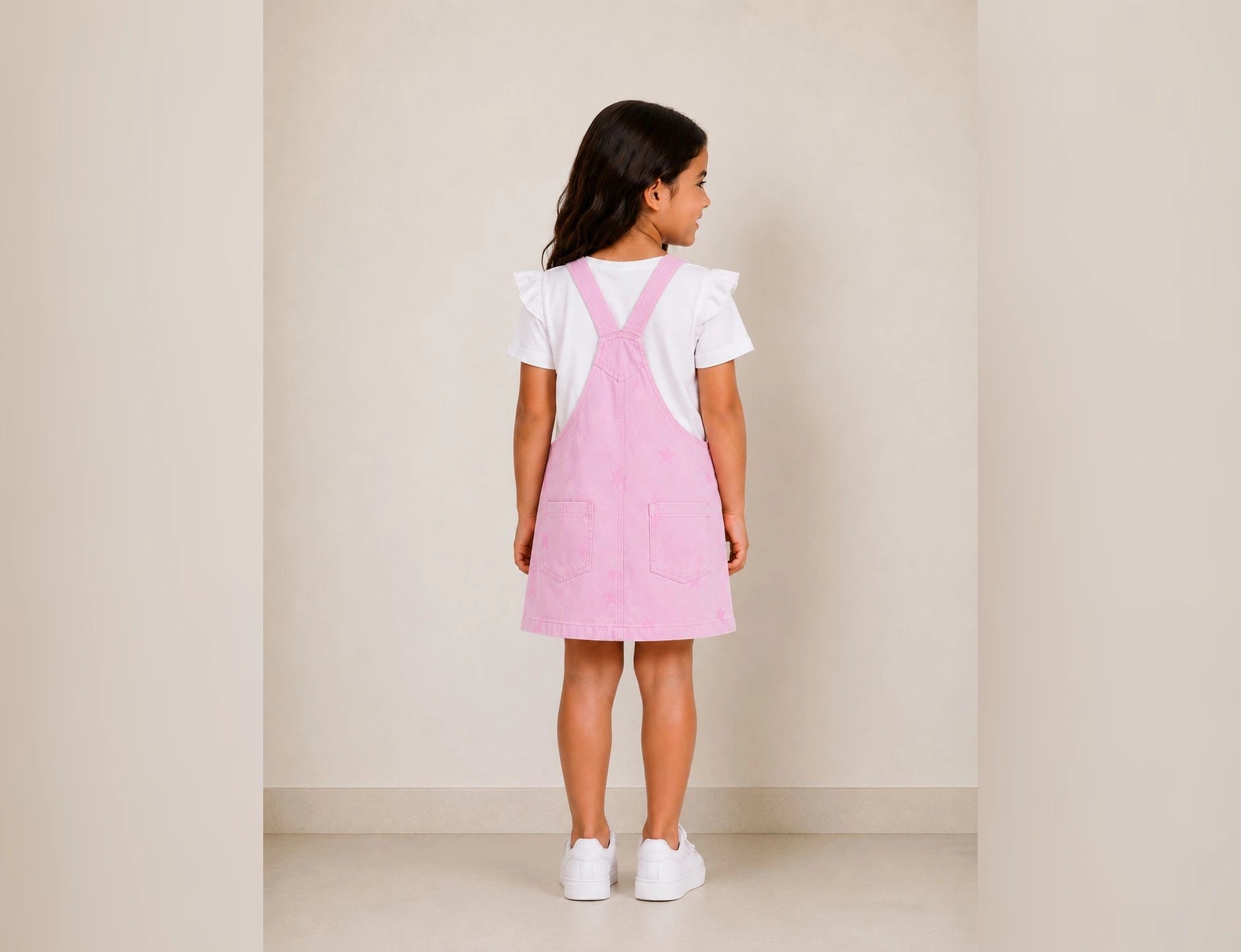 Little Star pink Pinafore Dress