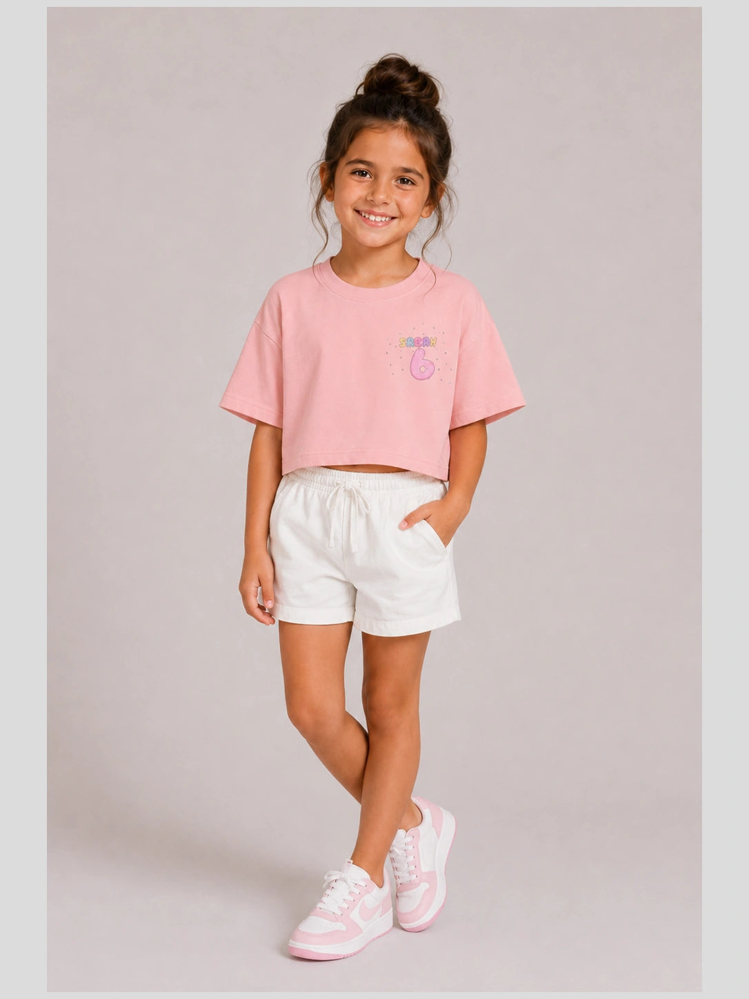 Peach Pink cotton T-shirt